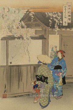 nihon hana zue 1896 Ogata Gekko Ukiyo e Pinturas al óleo